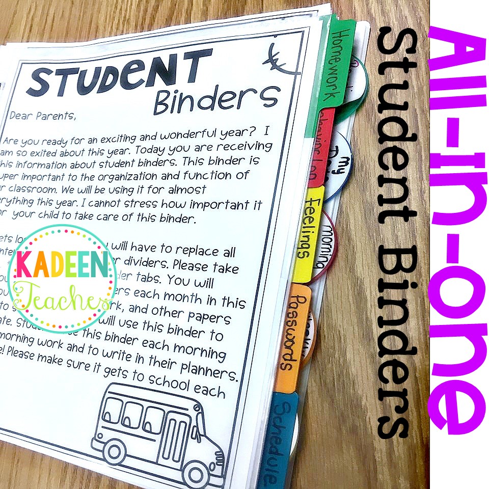ALL-IN-ONE STUDENT BINDERS