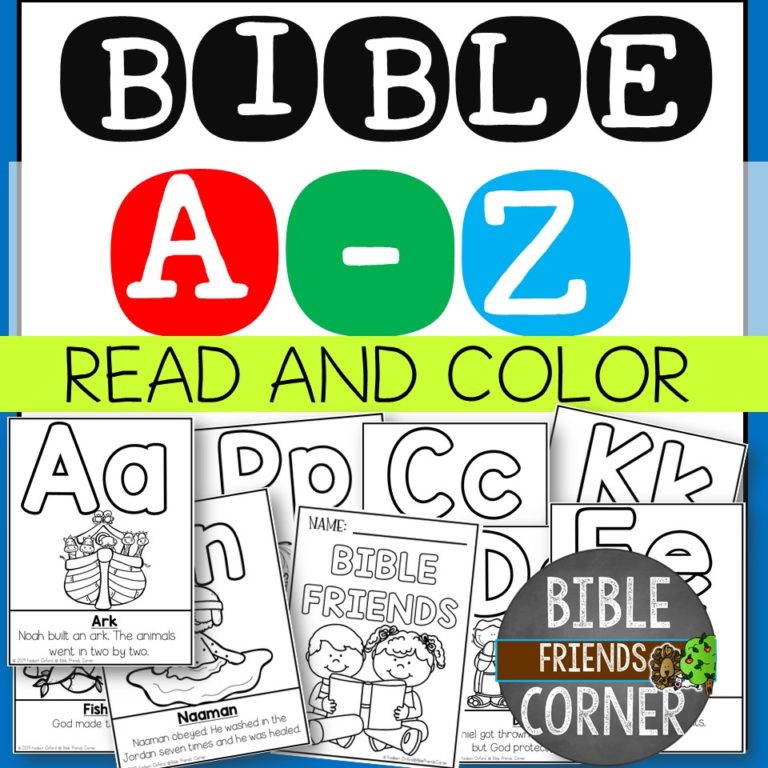 Bible A-Z Read and Color Little Book – KadeenTeaches